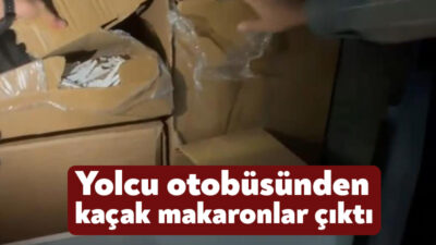 İzmit'teki yolcu otobüsünün bagajında yapılan aramada 50 koli içinde