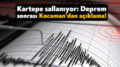 Kartepe’de dün meydana gelen 2,0’lık depremin ardından bugün sabaha karşı