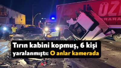 Kocaeli'nin Başiskele ilçesinde U dönüşü yapan tır ile otomobilin çarpışması