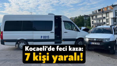 Kocaeli'nin Kartepe ilçesinde işçi servisi ile cipin çarpışması neticesinde meydana
