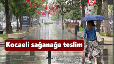 Meteoroloji Genel Müdürlüğünün uyarılarının ardından Kocaeli'de sağanak başladı. Kentin