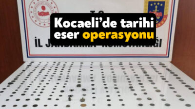 Kocaeli'nin Gebze ilçesinde yürütülen tarihi eser kaçakçılığı operasyonunda 252 sikke,