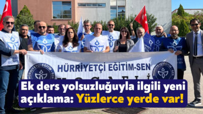 Hürriyetçi Eğitim Sen Kocaeli Şubesi Gölcük’teki bir okulda yaşanan ek