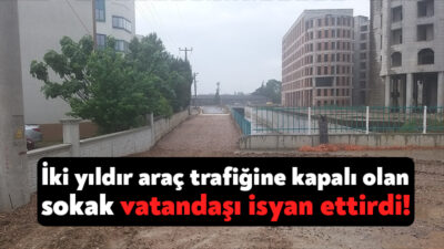 Kartepe'de iki yıldır araç trafiğine kapalı olan sokak vatandaşı isyan