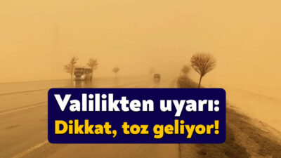  Kocaeli Valiliği yaptığı uyarıyla il genelinde toz taşınımı beklendiğini açıkladı. 