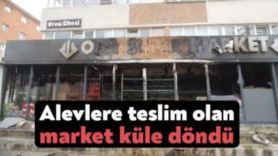 Kocaeli'nin Darıca ilçesinde bir markette çıkan yangın korkuttu. Markette büyük