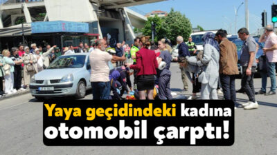 İzmit'te yolun karşısına geçmek isteyen 23 yaşındaki genç kadın, otomobilin