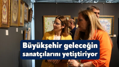 Büyükşehir Güzel Sanatlar ve Geleneksel Sanatlar Bölümlerinin yılsonu öğrenci sergisindeki
