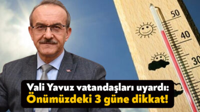 Kocaeli Valisi Seddar Yavuz aşırı sıcak havalarda vatandaşlara dikkatli olmaları