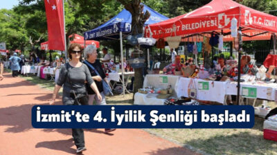 İzmit Çarşısı'nda yer alan üreticiler 4. İyilik Şenliği kapsamında İzmitlilerle