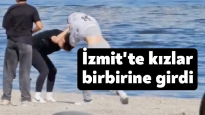 İzmit kent merkezinde Ncity Sahil'de genç kızlar arasında çıkan kavgada