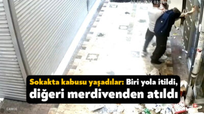 Kocaeli'nin İzmit ilçesinde yol kenarında oturan 2 arkadaş, yanlarına yaklaşan