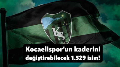 Kocaelispor’un 9 Haziran'da gerçekleştirilecek olağanüstü genel kurulunda oy kullanabilecek kişi