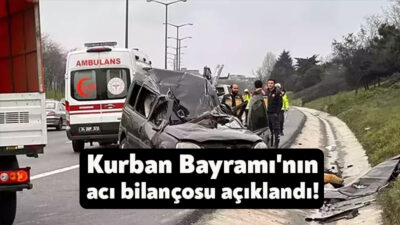 Kurban Bayramı'nın acı bilançosu açıklandı. İçişleri Bakanı Ali Yerlikaya'nın açıklamasına