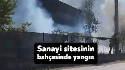 Kocaeli'nin Kartepe ilçesinde sanayi sitesinin kullanılmayan deposunun bahçesinde çıkan yangın,