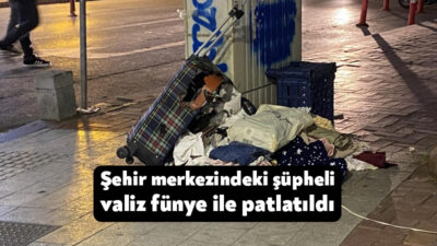 Kocaeli’nin İzmit ilçesinde yürüyüş yoluna bırakılan şüpheli valiz, bomba imha
