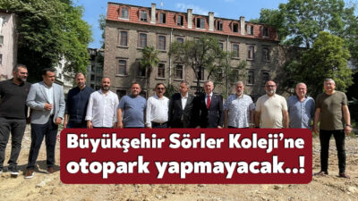 Kocaeli’nin simge tarihi mekanlarından biri olan Sörler Koleji'nin önünde bulunan