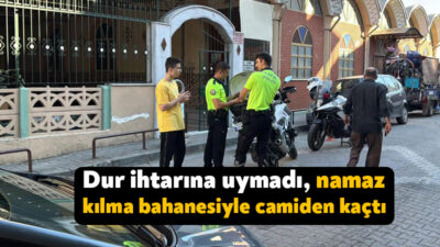 Kocaeli'nin İzmit ilçesinde polisin dur ihtarına uymayan motosikletli abi kardeş