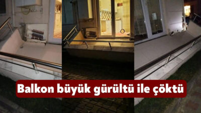Kocaeli'nin Gölcük ilçesinde binanın birinci katındaki evin balkonu çöktü. Olayda
