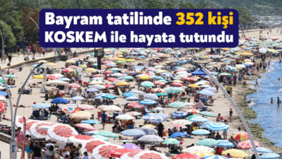 KOSKEM liderliğinde Kocaeli sahillerinde görev yapan Büyükşehir ekipleri bayram tatili