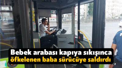 Kocaeli’nin İzmit ilçesinde arka kapıdan otobüse binen yolcuyu fark etmeyen