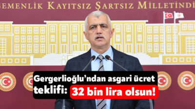 Dem Parti Kocaeli Milletvekili Ömer Faruk Gergerlioğlu, mevcut asgari ücretin