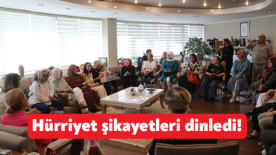 İzmit Belediye Başkanı Fatma Kaplan Hürriyet, İzmitli vatandaşlarla halk buluşmalarında