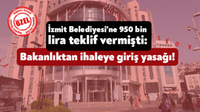 İzmit Belediyesi’nin daha önce çay bahçesi için 950 bin liralık