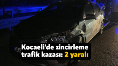 Kocaeli 100 Karayolu'nda 3 otomobilin karıştığı zincirleme trafik kazasında 2