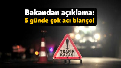 İçişleri Bakanı Ali Yerlikaya bayram tatilinin 5 günlük bilançosunu açıkladı.