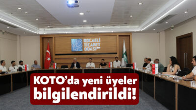 Kocaeli Ticaret Odası, yeni üyelerine yönelik bilgilendirme toplantısı düzenledi. Üyelerin