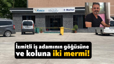 Kocaeli'nin İzmit ilçesinde turizm firması sahibi silahla vurularak yaralandı.