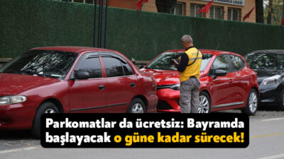 Kocaeli Büyükşehir Belediyesi Kurban Bayramı'ndan başlayarak bir hafta boyunca parkomatların