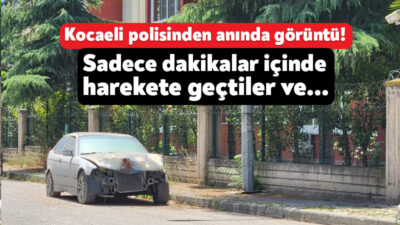İzmit’in en gözde mahallesi Yahya Kaptan’da, plakası olmayan hurda arabayı
