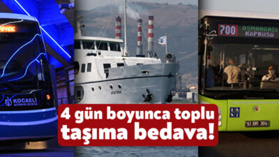 Kocaeli Büyükşehir Belediyesi Kurban Bayramı boyunca Kocaeli’deki toplu taşıma araçlarının
