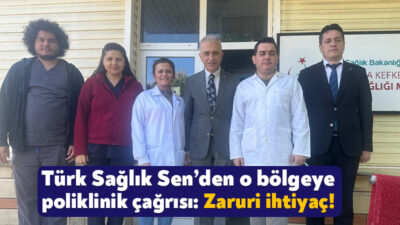 Türk Sağlık Sen Kocaeli Şube Başkanı Ömer Çeker, Kandıra’daki sağlık
