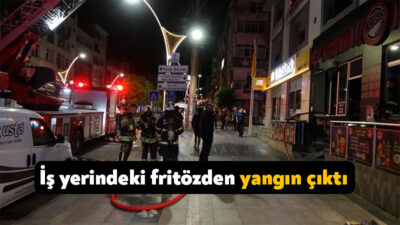Kocaeli'nin Gölcük ilçesinde faaliyet gösteren iş yerinde bulunan fritözde çıkan