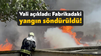 Kocaeli'nin Gebze ilçesinde palet fabrikasında çıkan yangın, itfaiye ekiplerinin 1