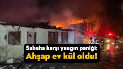 Kocaeli'nin Kartepe ilçesinde iki katlı ahşap evde sabaha karşı çıkan