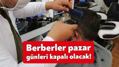 Kocaeli Berberler Odası Başkanı Mustafa Bozkurt, Kocaeli’deki erkek berberlerinin pazar