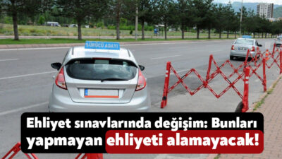 Ehliyet sınavlarında yeni bir düzenleme yapıldı. Resmi Gazete’de yayınlanan düzenleme