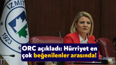 İzmit Belediye Başkanı Fatma Kaplan Hürriyet, ORC Araştırma’nın 2024 yılı
