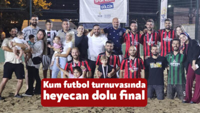 Gölcük Belediyesi tarafından düzenlenen geleneksel kum futbol turnuvasının heyecan