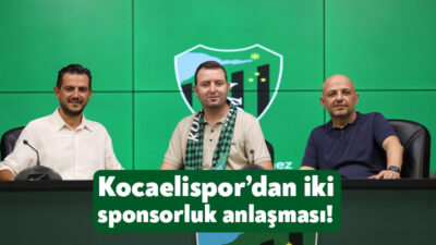 Kocaelispor iki firma ile sponsorluk anlaşmasına varıldığını açıkladı. Kulüpten yapılan