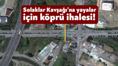 Kocaeli Büyükşehir Belediyesi tarafından yapılan Solaklar Kavşağı’na üst geçit için