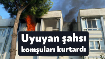 Kocaeli'nin Kartepe ilçesinde bir evde çıkan yangın sırasında uyuyan şahsı