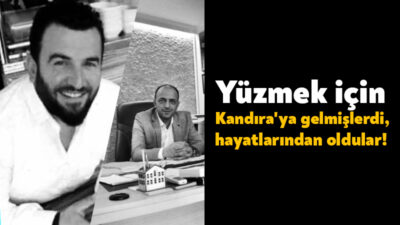 Sakarya'nın Arifiye ilçesinden yüzmek için Kandıra'ya gelen iki iş insanı