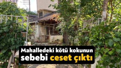 Kocaeli'nin İzmit ilçesinde mahalleden kötü koku geldiği ihbarı üzerine bölgeye