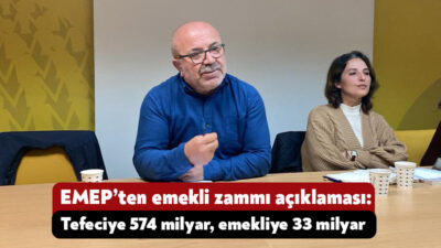 Emek Partisi Kocaeli İl Başkanı İlhami Şahbaz, en düşük emekli