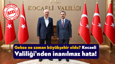 Gebze Belediye Başkanı Zinnur Büyükgöz Kocaeli Valisi İlhami Aktaş’ı ziyaret
